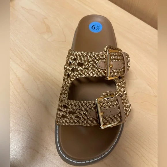 J Joie | Shoes | J Joie Womens Tan Woven Slide Sandals